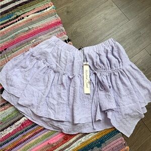 Mustard Seed Lavender Mini Skirt